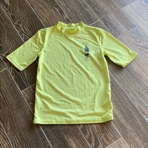 Cat & Jack rash guard shirt size L 12/14 yellow.